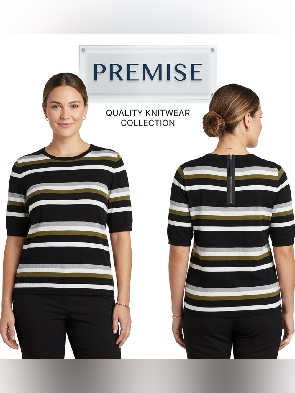 Premise Stripped Sweater NWOT Large